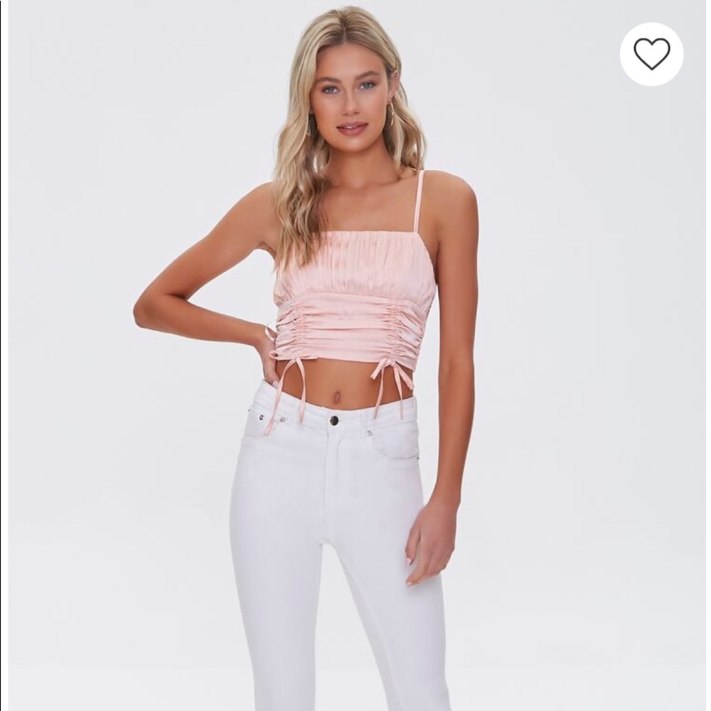 Satin cropped cami
